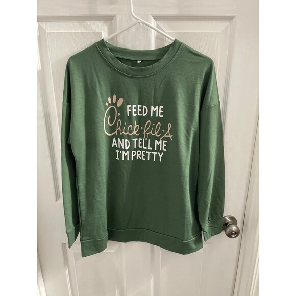Tops - Sweatshirt Size M Green New Without Tags